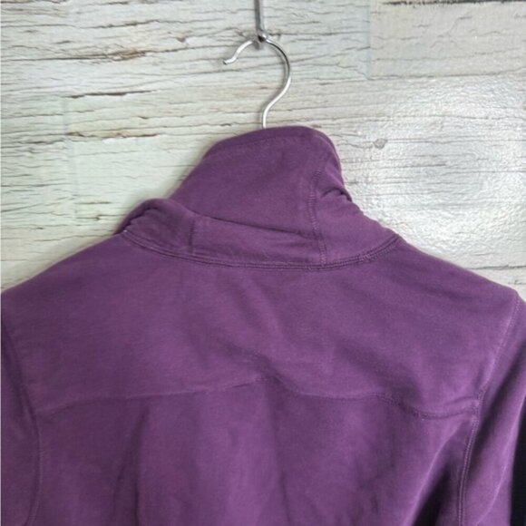 L.L. Bean Deep Purple sweater Jacket size large - Picture 7 of 9
